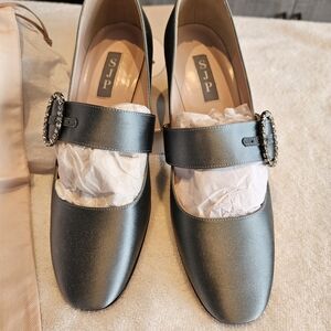 SJP by Sarah Jessica Parker Silver Mary Jane Heels